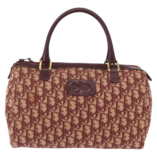 Christian Dior Vintage Trotter Handbag Canvas, RED, CANVAS, Handbag