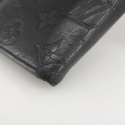 Louis Vuitton Brazza Long Bifold wallet Monogram shadow, BLACK, LEATHER, Wallets