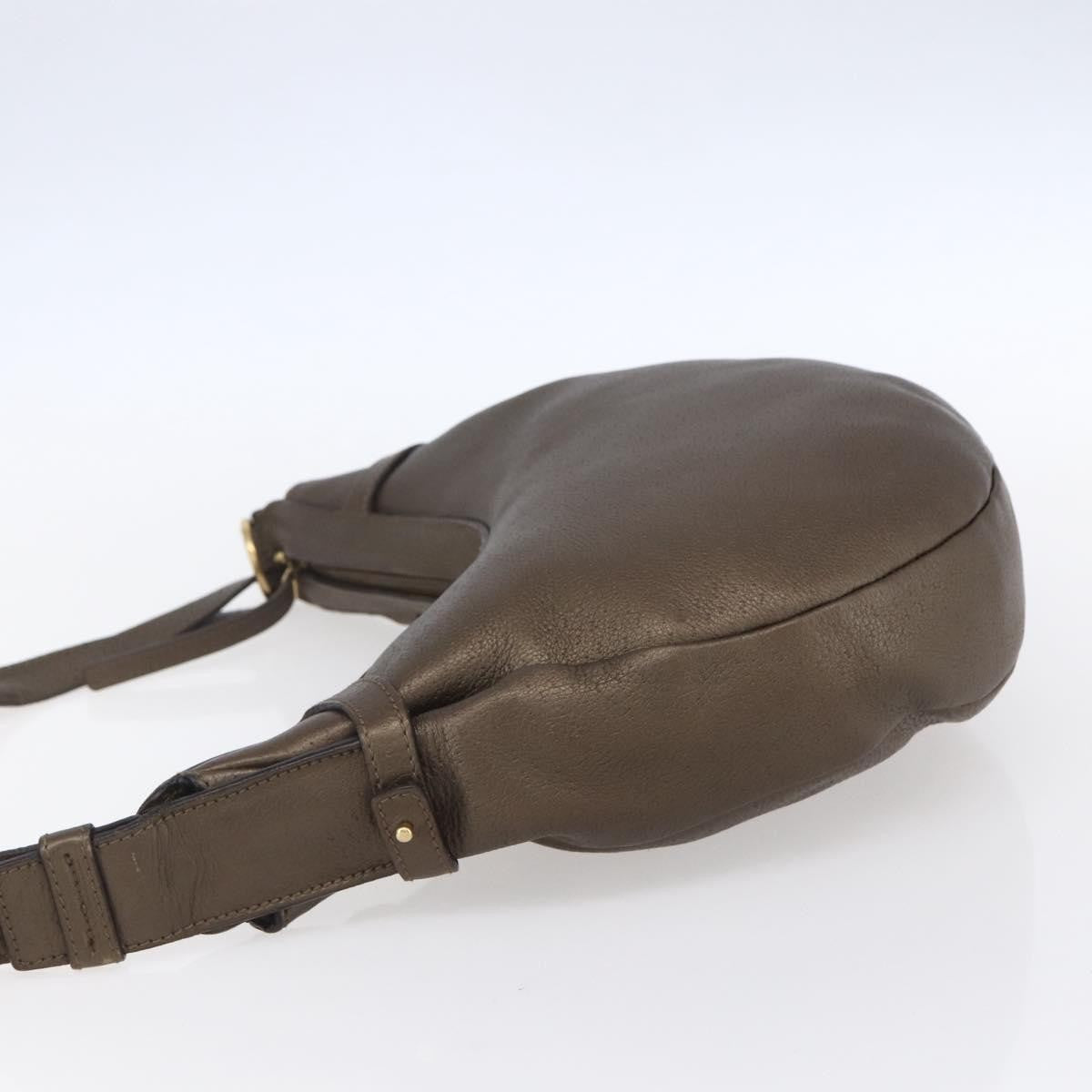 Salvatore Ferragamo Vintage Shoulder Bag Leather, BROWN, LEATHER, Shoulder bag