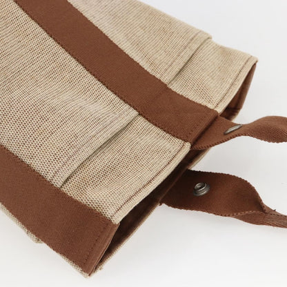 Hermes Saxo Handbag Toile, BEIGE, CANVAS, Handbag