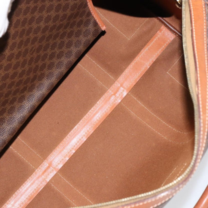 Celine Vintage Macadam Boston bag Canvas, BROWN, CANVAS, Travel bag