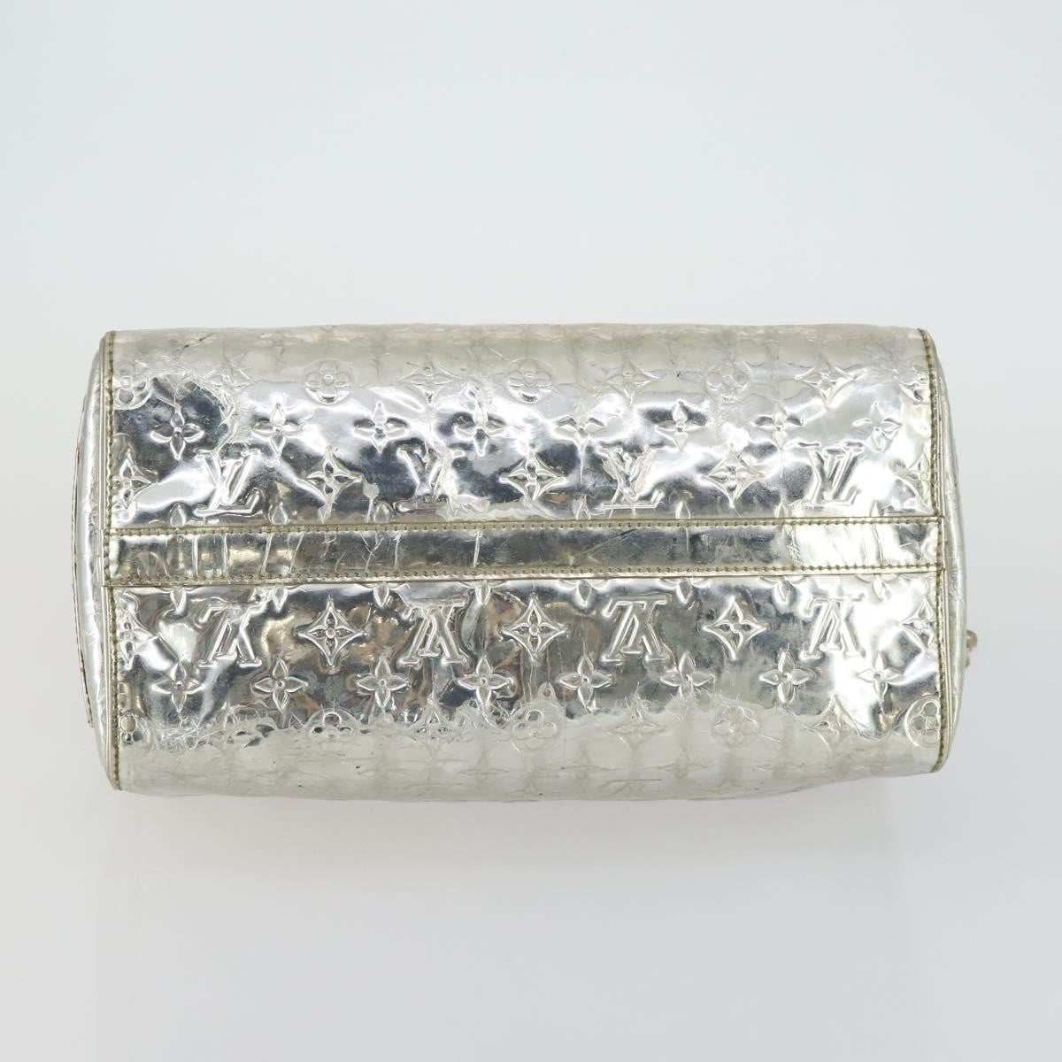 Louis Vuitton Speedy Handbag Monogram Vernis, SILVER, PATENT_LEATHER, Handbag