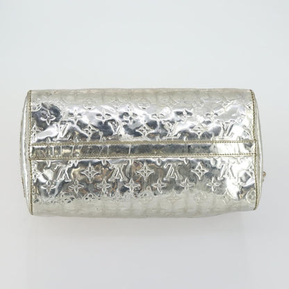 Louis Vuitton Speedy Handbag Monogram Vernis, SILVER, PATENT_LEATHER, Handbag