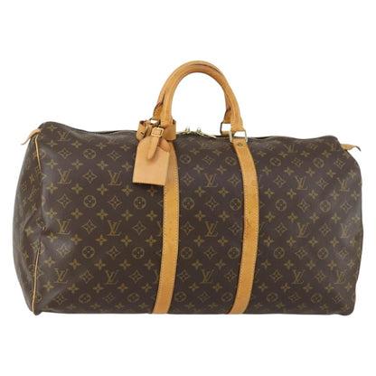Louis Vuitton Keepall Bag Monogram Canvas, BROWN, CANVAS, Travel bag