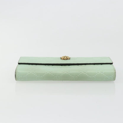 Gucci Guccissima Wallet Motif GG, Green, Leather, Wallet