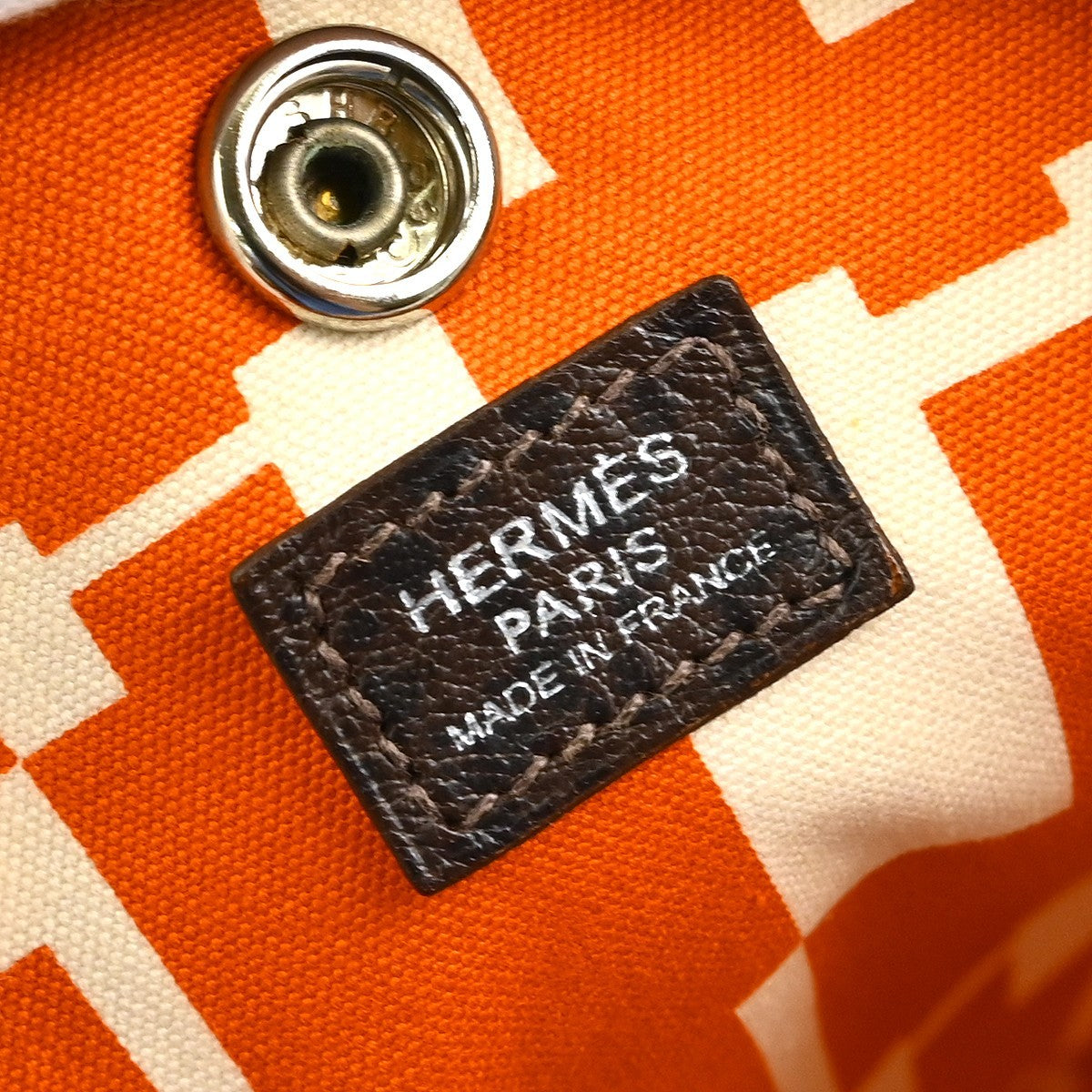 Hermes Optical H Garden Party Tote Toile and Leather, BEIGE, CANVAS, Tote bag