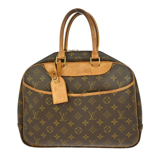 Louis Vuitton Deauville Handbag Monogram Canvas, BROWN, CANVAS, Handbag