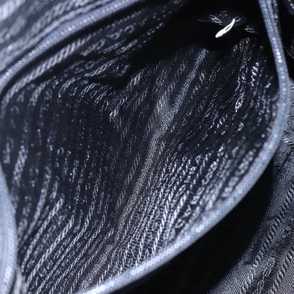 Prada Vintage Shoulder Bag Nylon and Leather, BLACK, NYLON, Shoulder bag