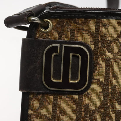 Christian Dior Vintage Trotter Shoulder Bag Canvas, BROWN, CANVAS, Shoulder bag