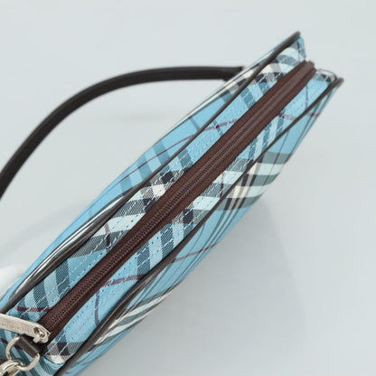 Burberry Nova Handbag Check Pattern, BLUE, NYLON, Clutche & pouche