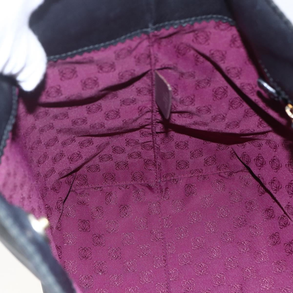 Loewe Anagram Tote Leather, BLACK, LEATHER, Tote bag