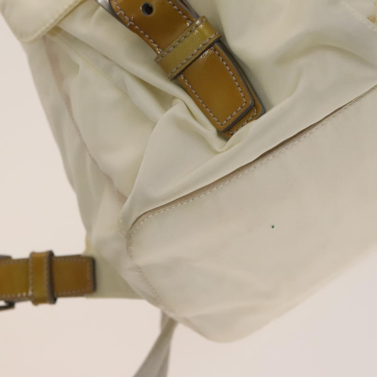 Prada Double Front Pocket Backpack Tessuto, WHITE, NYLON, Backpack