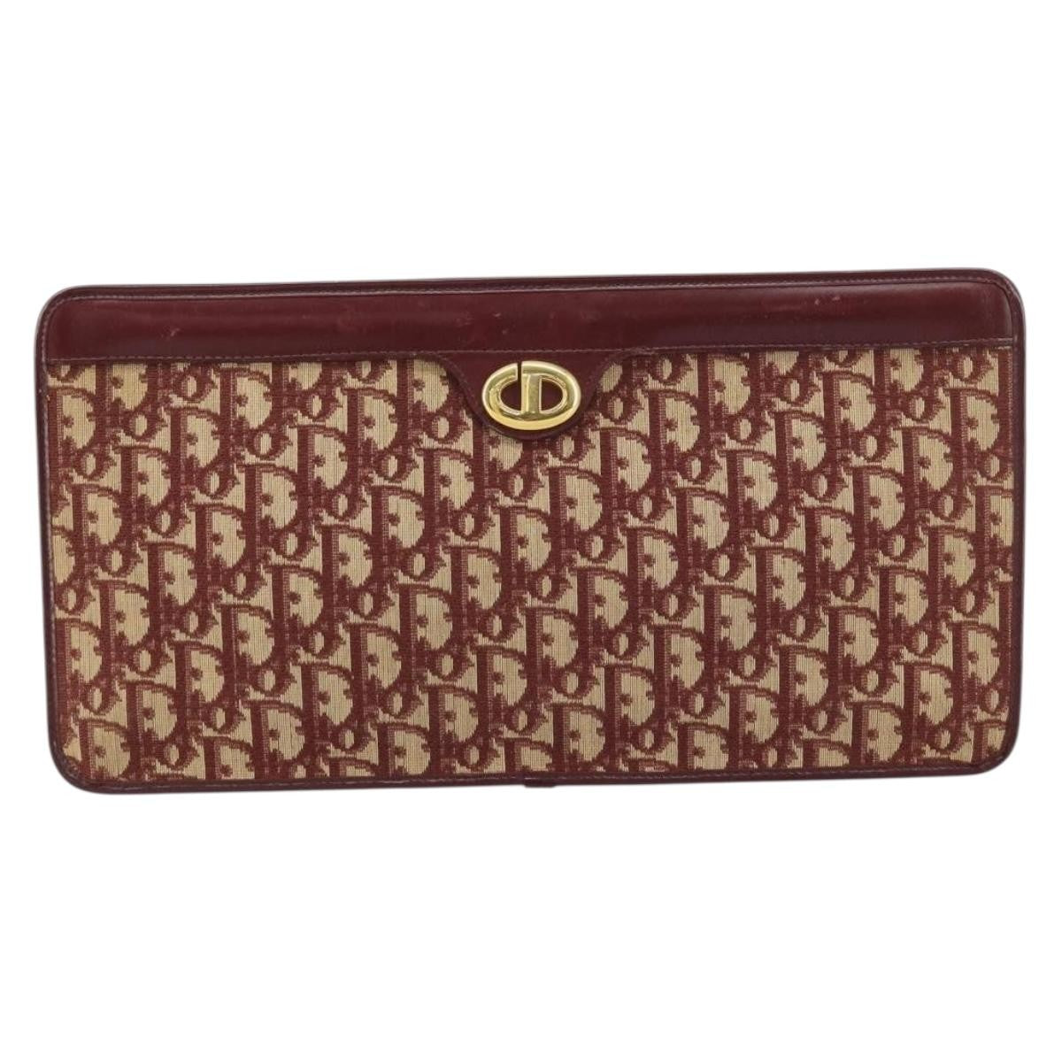 Christian Dior Vintage Trotter Pouch Diorissimo Canvas, RED, CANVAS, Clutche & pouche