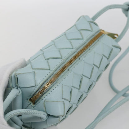 Bottega Veneta Loop Crossbody Bag Intrecciato Nappa, Blue, Leather, Shoulder Bag