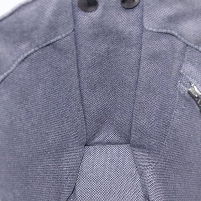 Hermes Sac Harnais Tote Toile and Leather, GRAY, CANVAS, Tote bag