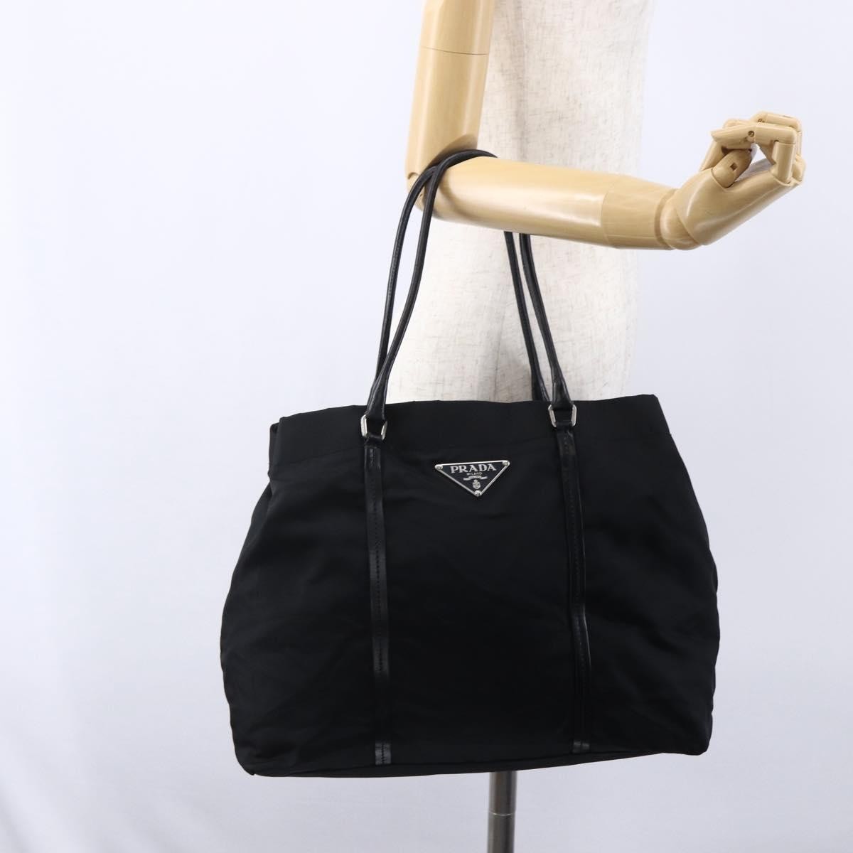 Prada Vintage Tote Tessuto, BLACK, NYLON, Tote bag