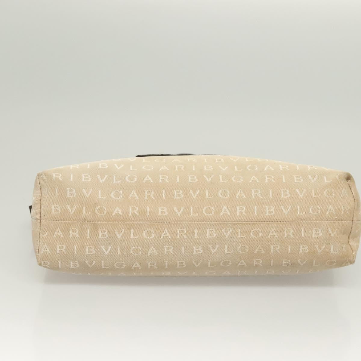 Bvlgari B.Zero1 Logomania Bag Canvas with Leather, BEIGE, CANVAS, Shoulder bag