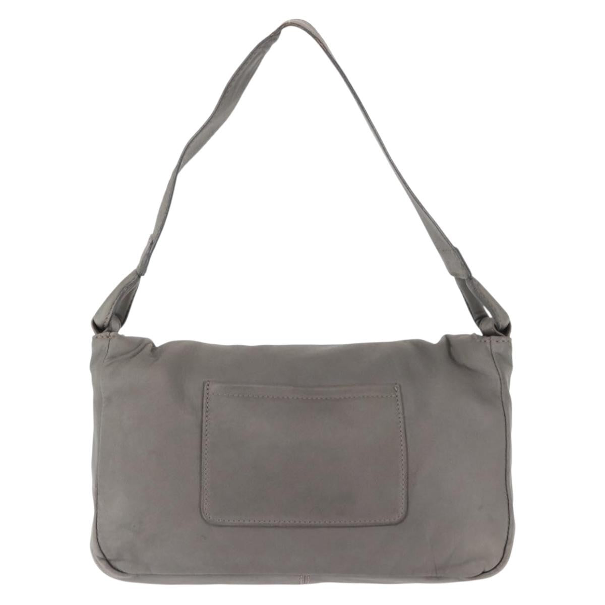 Chloe Vintage Flap shoulder bag Leather, GRAY, LEATHER, Shoulder bag