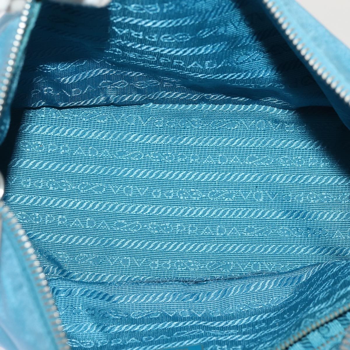 Prada Vintage Chain Shoulder Bag Tessuto, BLUE, NYLON, Shoulder bag