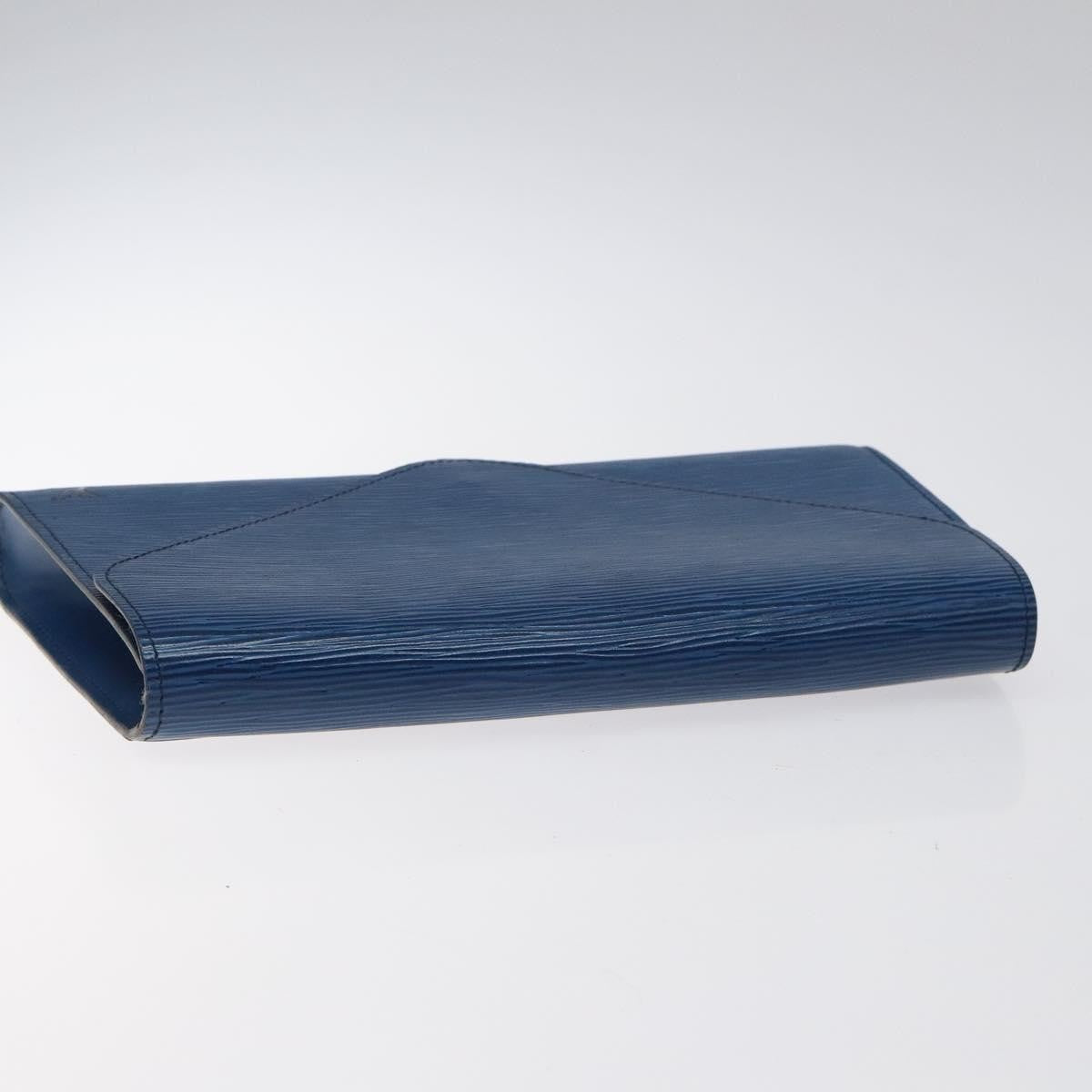 Louis Vuitton Art Deco Clutch Epi Leather, BLUE, LEATHER, Clutche & pouche