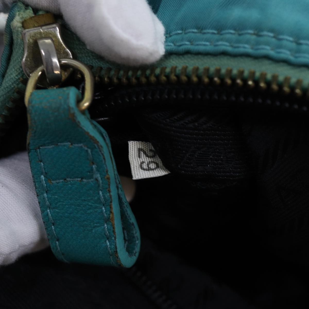 Prada Chain Shoulder Bag Tessuto, BLUE, NYLON, Shoulder bag