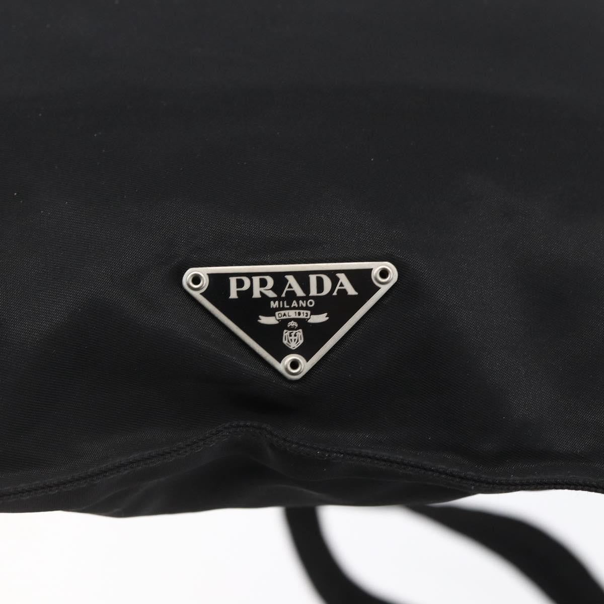 Prada Flat Messenger Bag Tessuto, BLACK, NYLON, Shoulder bag