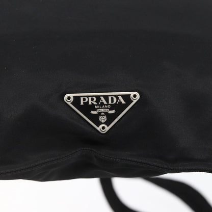 Prada Flat Messenger Bag Tessuto, BLACK, NYLON, Shoulder bag