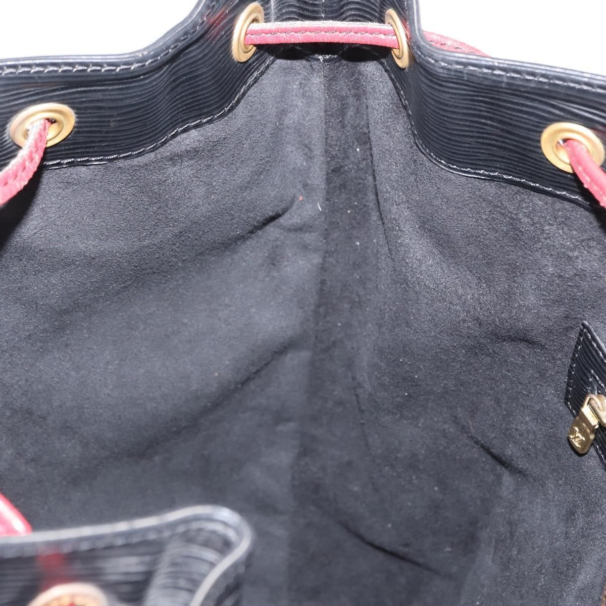 Louis Vuitton Bicolor Noe Handbag Epi Leather, BLACK, LEATHER, Shoulder bag