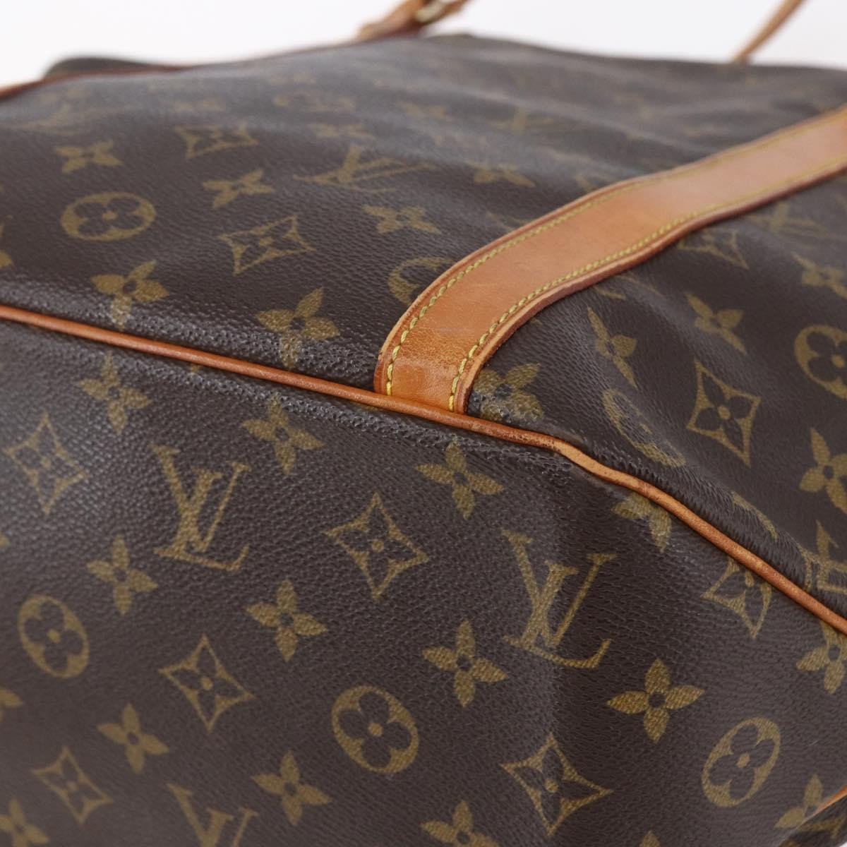 Louis Vuitton Shopping Sac Handbag Monogram Canvas, BROWN, CANVAS, Tote bag