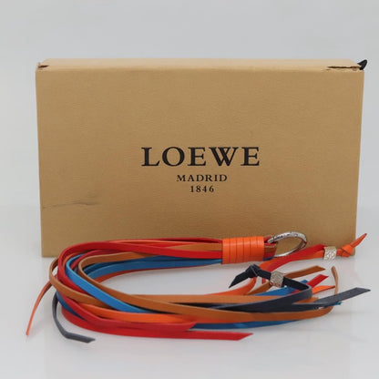 Loewe Anagram Bag Charm Key Holder Metal with Leather, MULTICOLOUR, LEATHER, Charms and Keychains