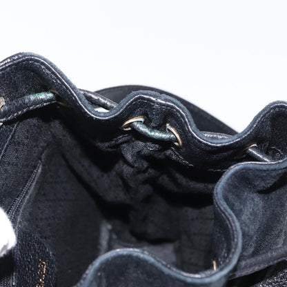 Gucci Vintage Bamboo Backpack Suede, BLACK, SUEDE, Backpack