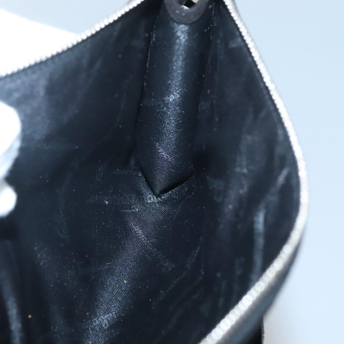 Salvatore Ferragamo Gancini handbag Suede, BLACK, SUEDE, Handbag