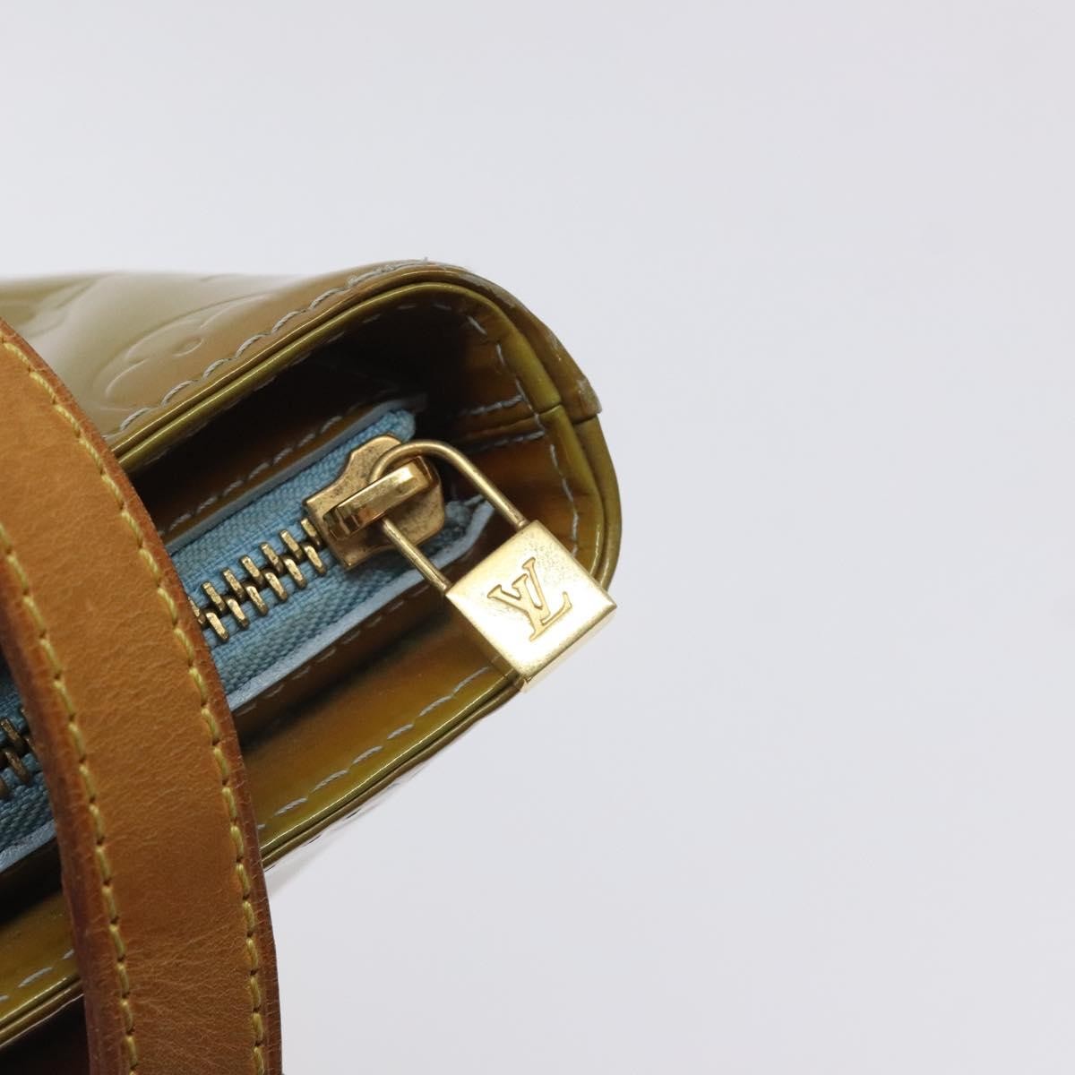 Louis Vuitton Houston Handbag Monogram Vernis, BLUE, PATENT_LEATHER, Handbag