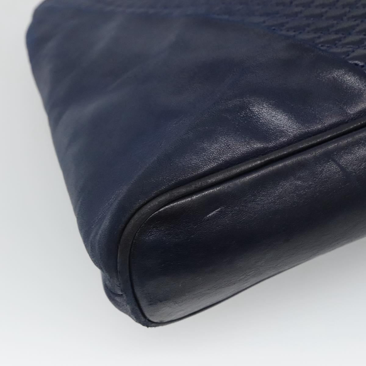 Bally Vintage Shoulder Bag Leather, NAVY, LEATHER, Shoulder bag