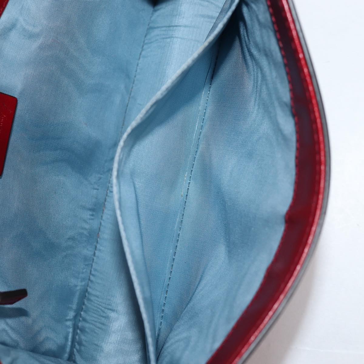 Gucci GG Ring Shoulder Bag Leather, RED, LEATHER, Shoulder bag