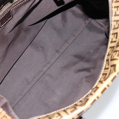 Fendi Zip Tote Canvas, BEIGE, CANVAS, Tote bag