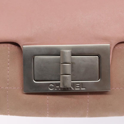 Chanel Giant Mademoiselle Lock Shoulder Bag Suede, PINK, SUEDE, Shoulder bag
