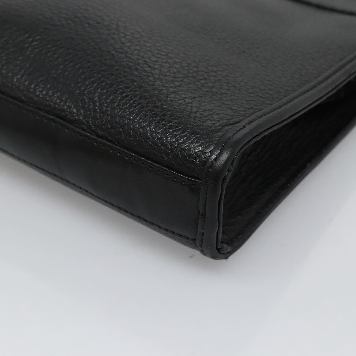 Burberry Zip Clutch Leather, BLACK, LEATHER, Clutche & pouche