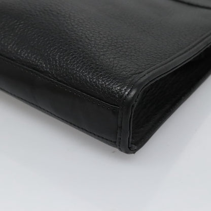 Burberry Zip Clutch Leather, BLACK, LEATHER, Clutche & pouche