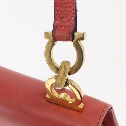 Salvatore Ferragamo Gancini Shoulder Bag Leather, PINK, LEATHER, Shoulder bag