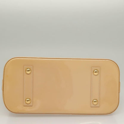 Louis Vuitton Alma Handbag Monogram Vernis, BEIGE, PATENT_LEATHER, Handbag