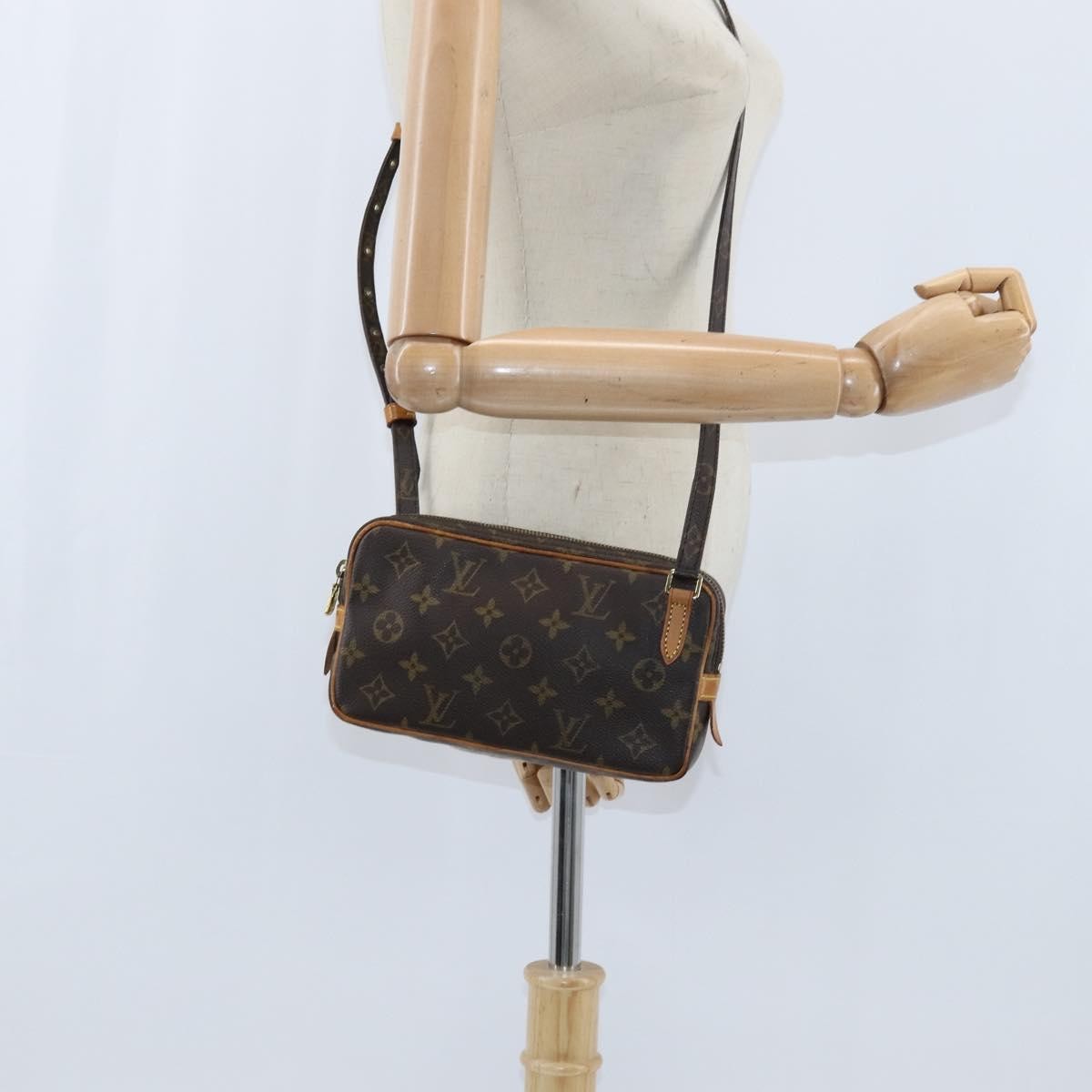 Louis Vuitton Pochette Marly Bandouliere Bag Monogram Canvas, BROWN, CANVAS, Shoulder bag