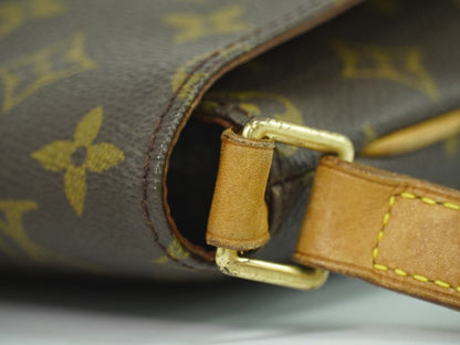 Louis Vuitton Musette Tango Handbag Monogram Canvas, BROWN, CANVAS, Shoulder bag