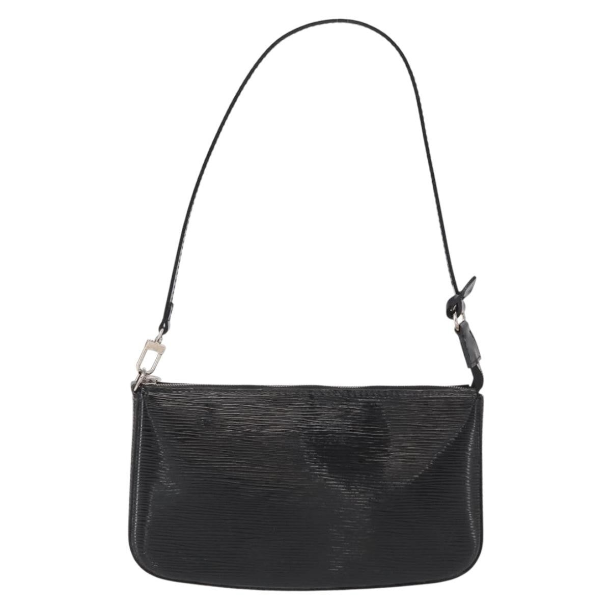 Louis Vuitton Pochette Accessoires NM Electric Epi Leather, BLACK, LEATHER, Clutche & pouche