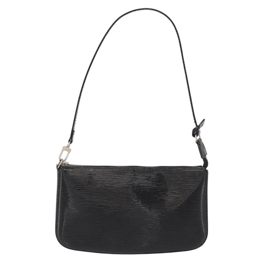 Louis Vuitton Pochette Accessoires NM Electric Epi Leather, BLACK, LEATHER, Clutche & pouche