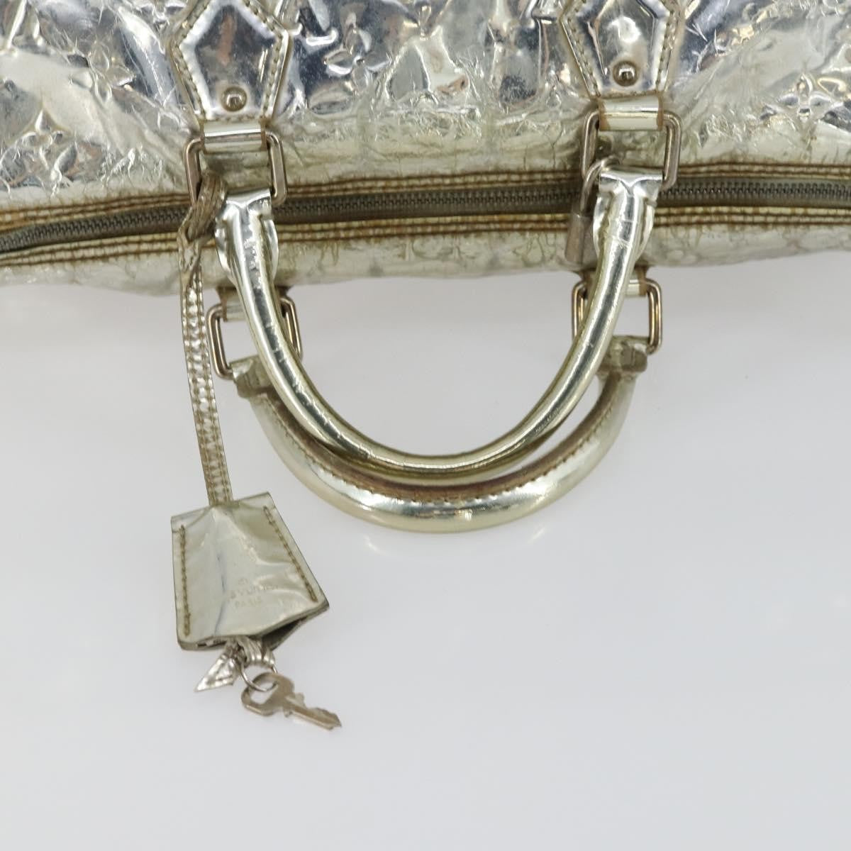 Louis Vuitton Speedy Handbag Monogram Vernis, SILVER, PATENT_LEATHER, Handbag