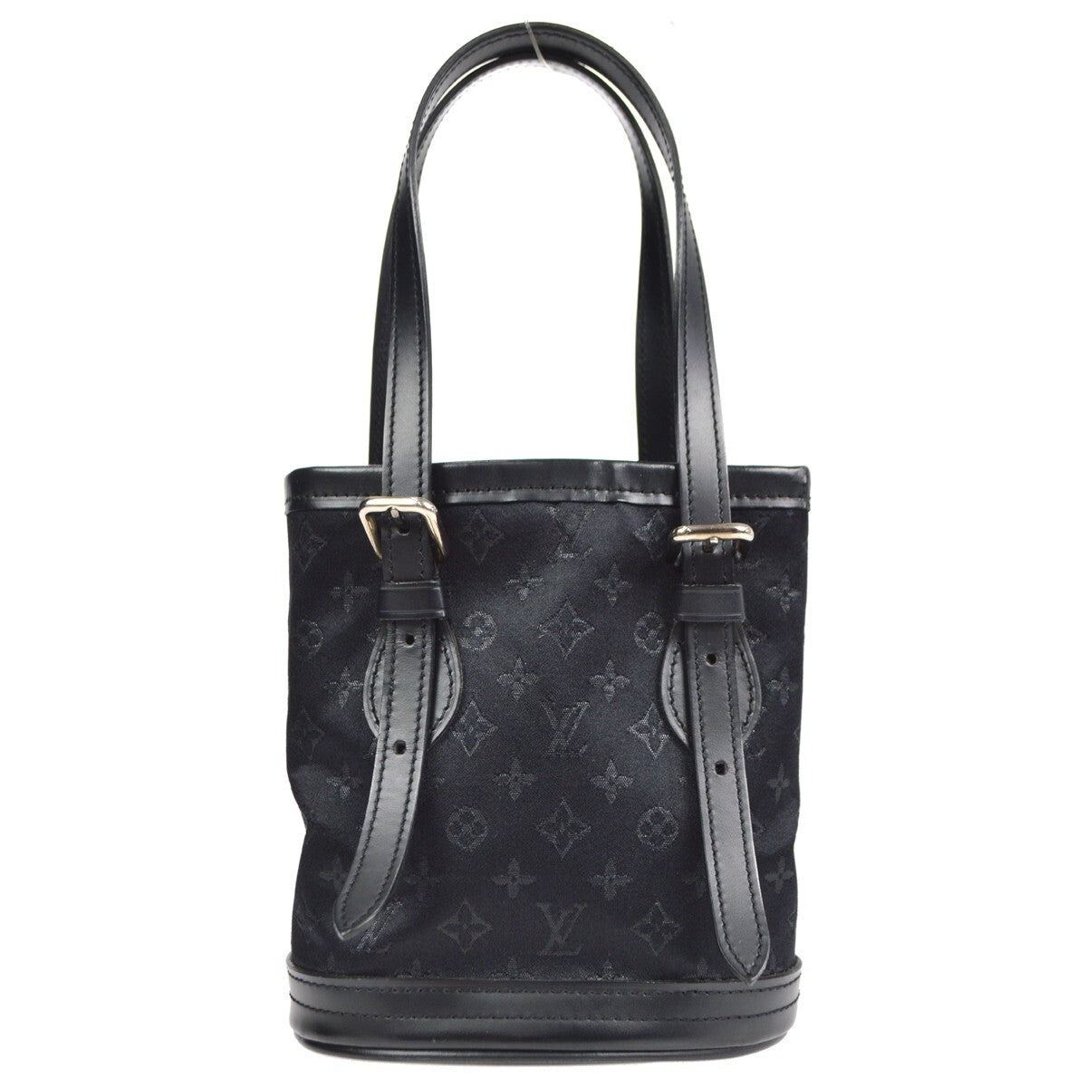 Louis Vuitton Bucket Bag Monogram Satin, BLACK, SATIN, Handbag