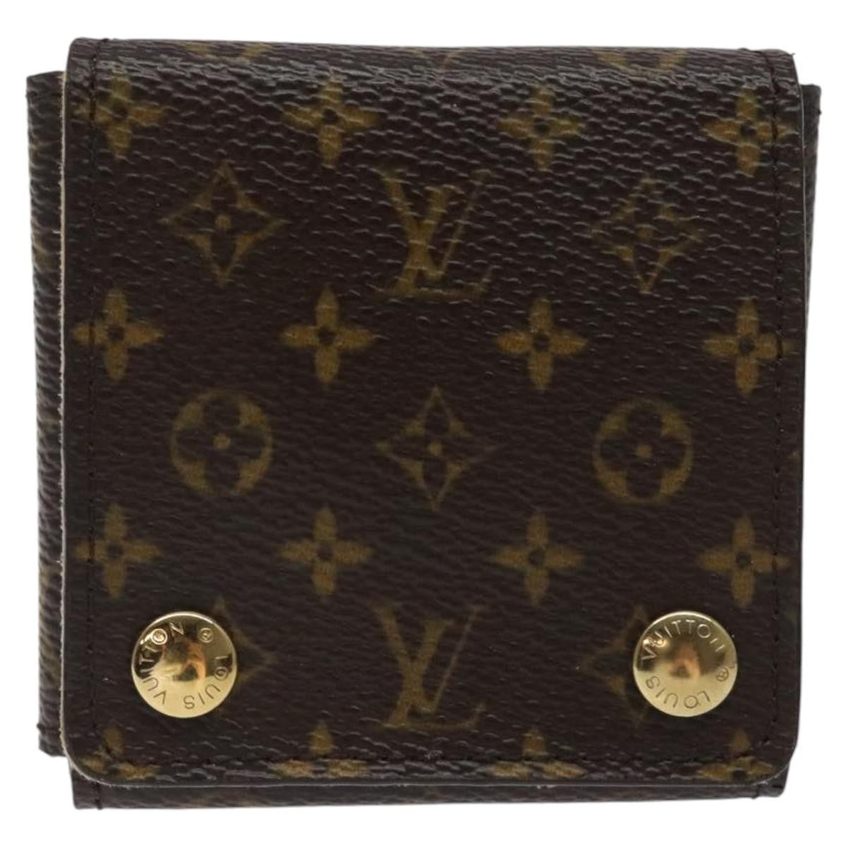 Louis Vuitton CASE JEWELRY BOX Canvas, BROWN, CANVAS, Wallets