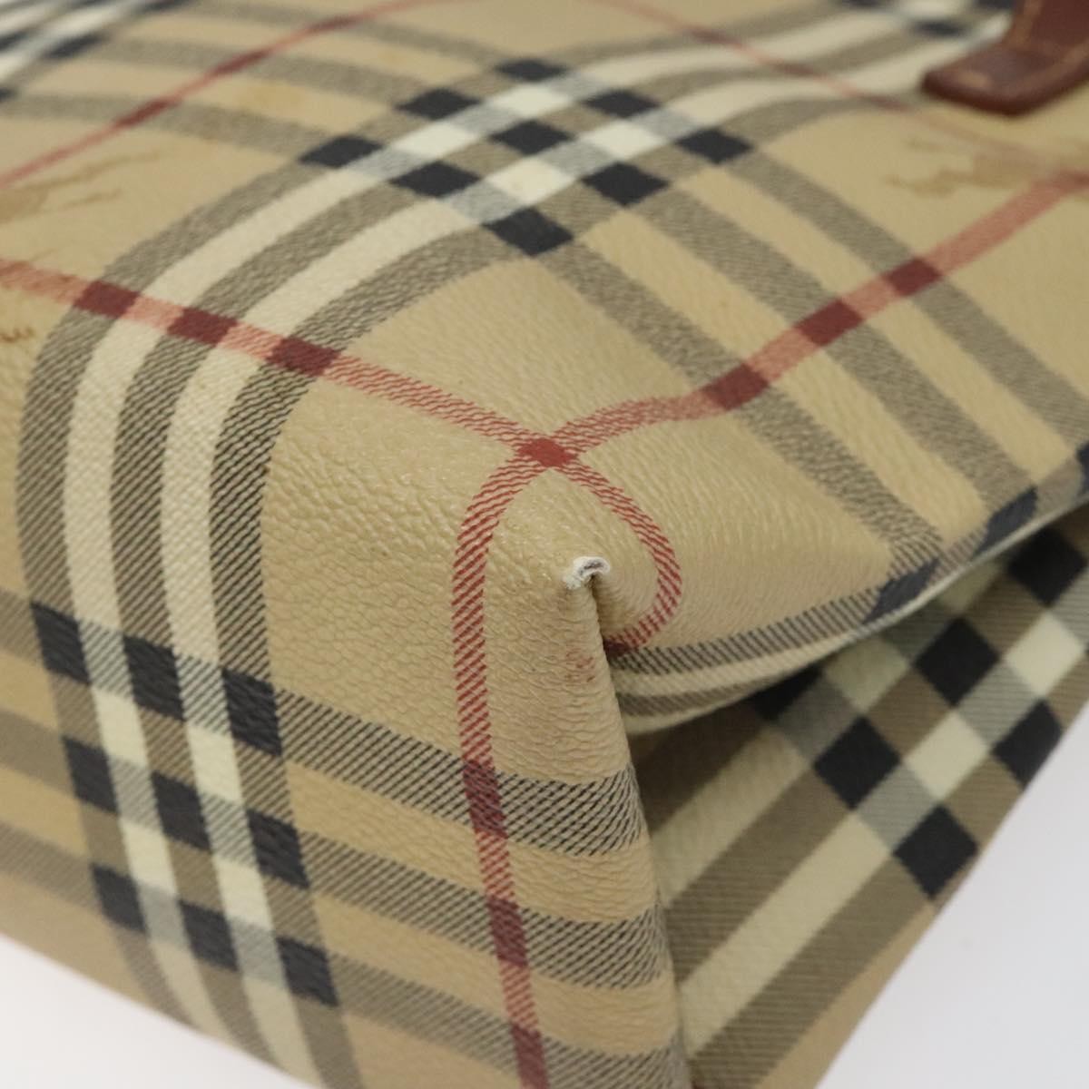 Burberry Top Handle Tote Haymarket Coated Canvas, BEIGE, CANVAS, Handbag