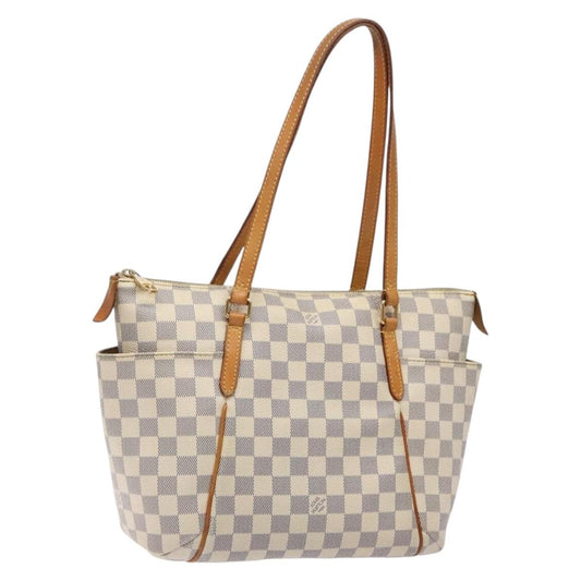 Louis Vuitton Totally Handbag Damier, WHITE, CANVAS, Tote bag
